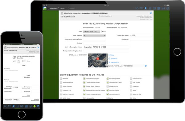 digital smart work order form field service mobile app